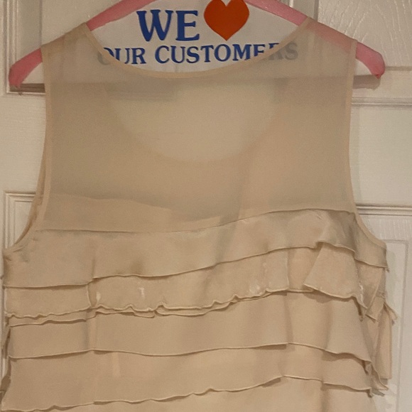 LOFT Cream Sleeveless Dress - Picture 7 of 11